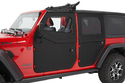 Full Fabric Doors - Jeep '20-26 Gladiator / '18-26 Wrangler JL (Rear; Black Twill)