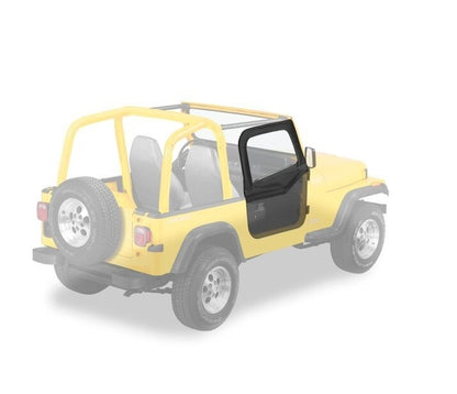Upper Fabric Doors - Jeep '88-95 Wrangler YJ (Rounded Upper Corner  Black Crush)