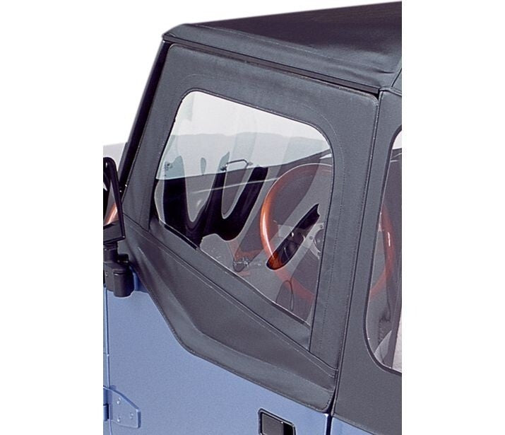 Upper Fabric Doors - Jeep '88-95 Wrangler YJ (Square Upper Rear Corner  Black Crush)