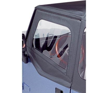 Upper Fabric Doors - Jeep '88-95 Wrangler YJ (Square Upper Rear Corner  Black Crush)