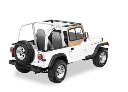 Upper Door Sliders - Jeep '97-06 Wrangler TJ (Dark Tan; Dual Sliding Window)