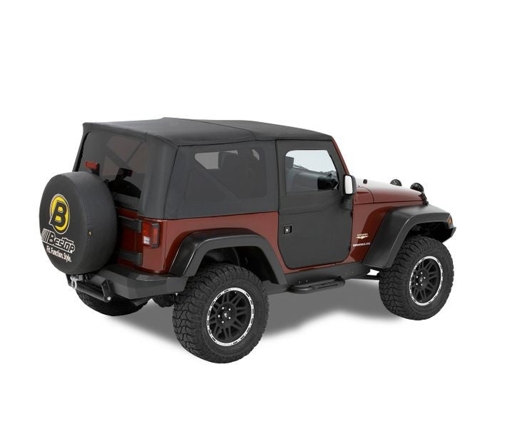 Full Fabric Doors - Jeep '07-18 Wrangler JK; (Front Doors; Black Twill)