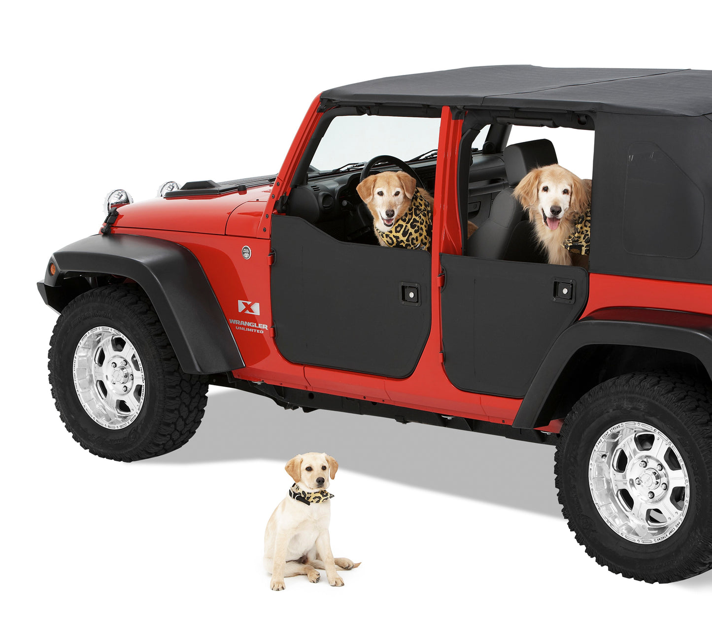 Element Panels - Jeep '07-18 Wrangler JK (Front Doors; Black)