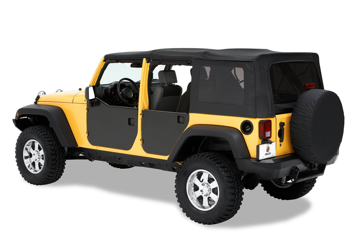 Element Panels - Jeep '07-18 Wrangler JK 4-Door (Rear Doors; Black)