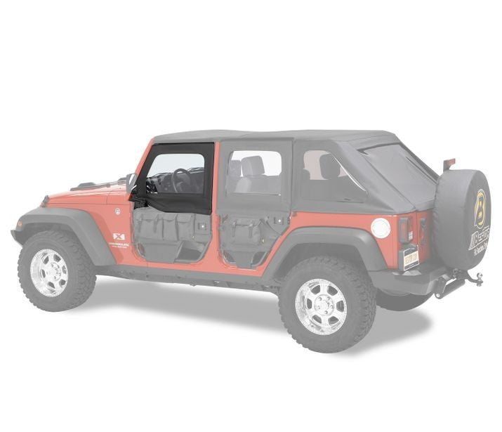 Element Upper Doors - Jeep '07-18 Wrangler JK (Front Doors; Black Twill)