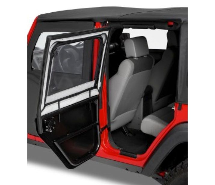 Element Upper Doors - Jeep '07-18 Wrangler JK 4-Door (Rear Doors; Black Twill)
