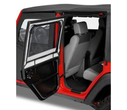 Element Upper Doors - Jeep '07-18 Wrangler JK 4-Door (Rear Doors; Black Twill)