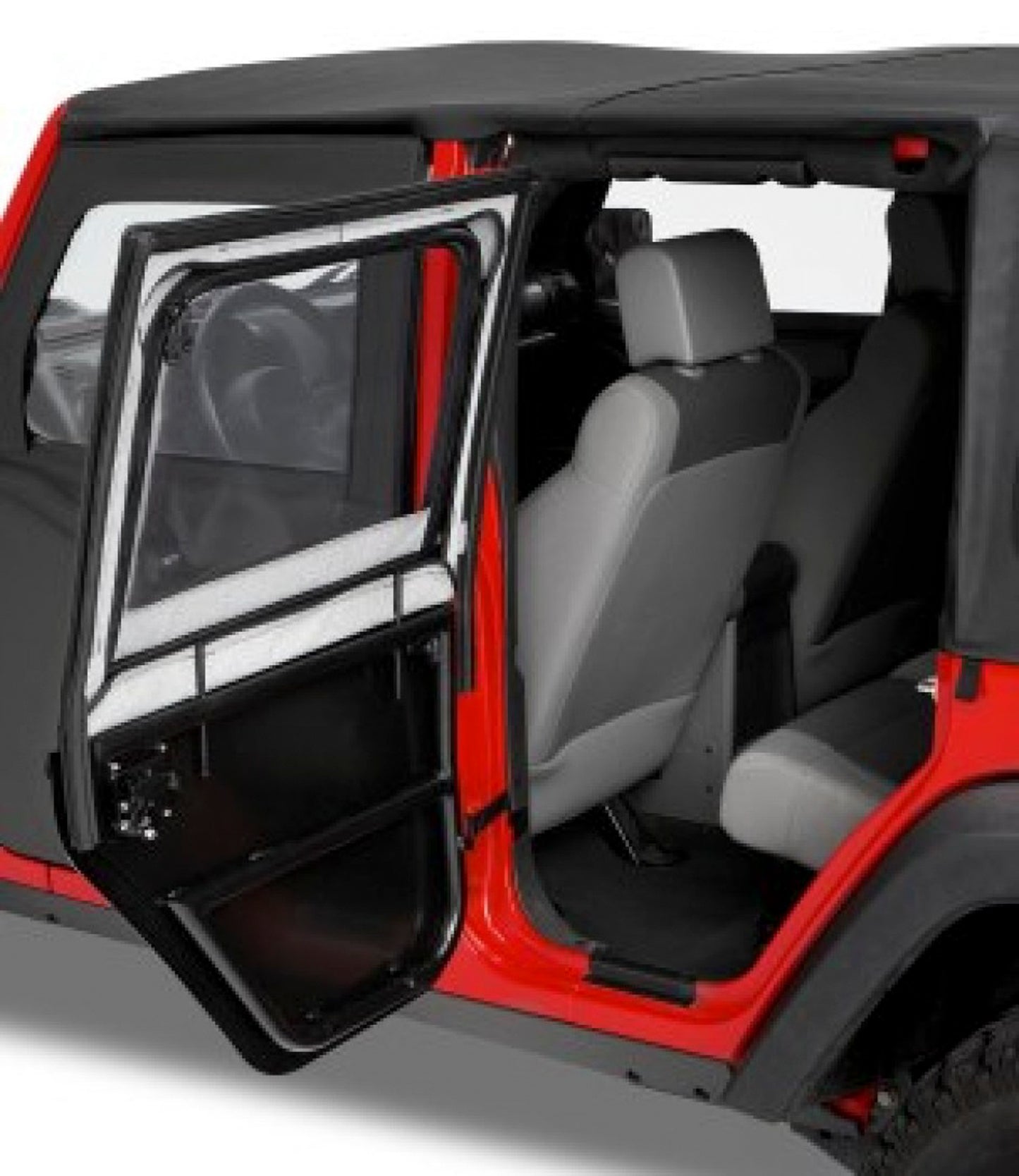 Element Upper Doors - Jeep '07-18 Wrangler JK 4-Door (Rear Doors; Black Diamond)