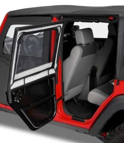 Element Upper Doors - Jeep '07-18 Wrangler JK 4-Door (Rear Doors; Black Diamond)