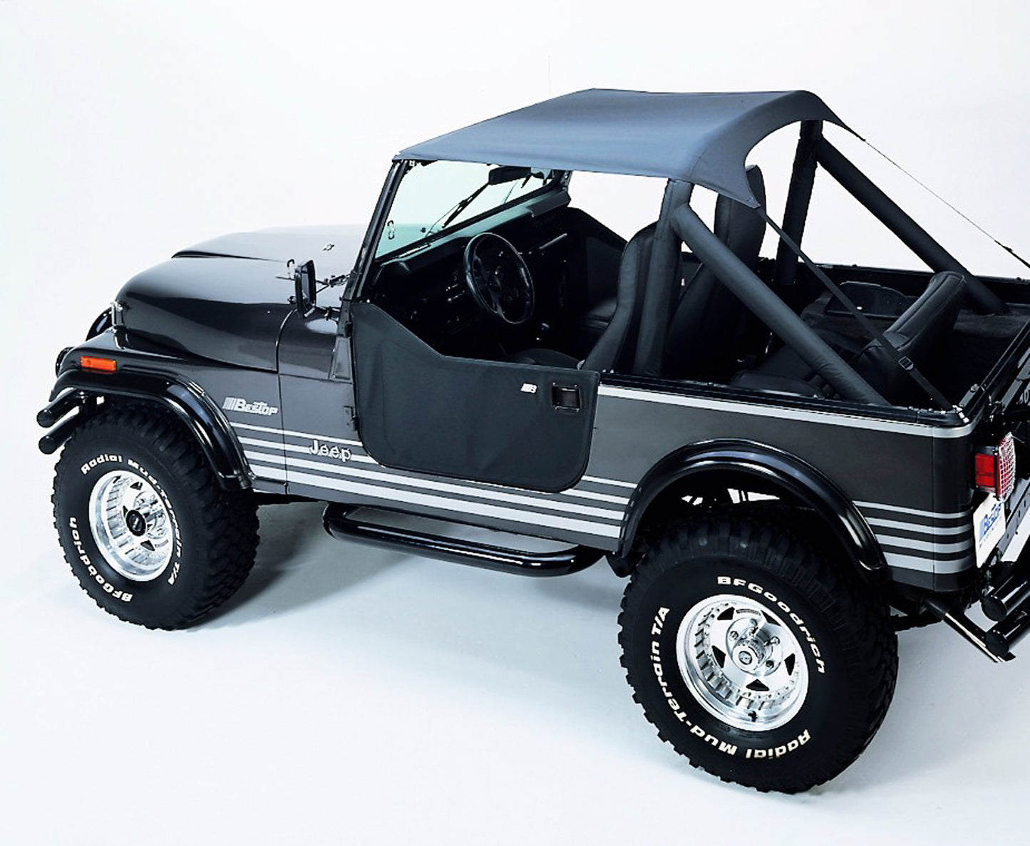Traditional Bikini - Jeep '76-86 CJ7 / '81-85 Scrambler CJ8 / '87-91 Wrangler YJ (Charcoal / Gray)