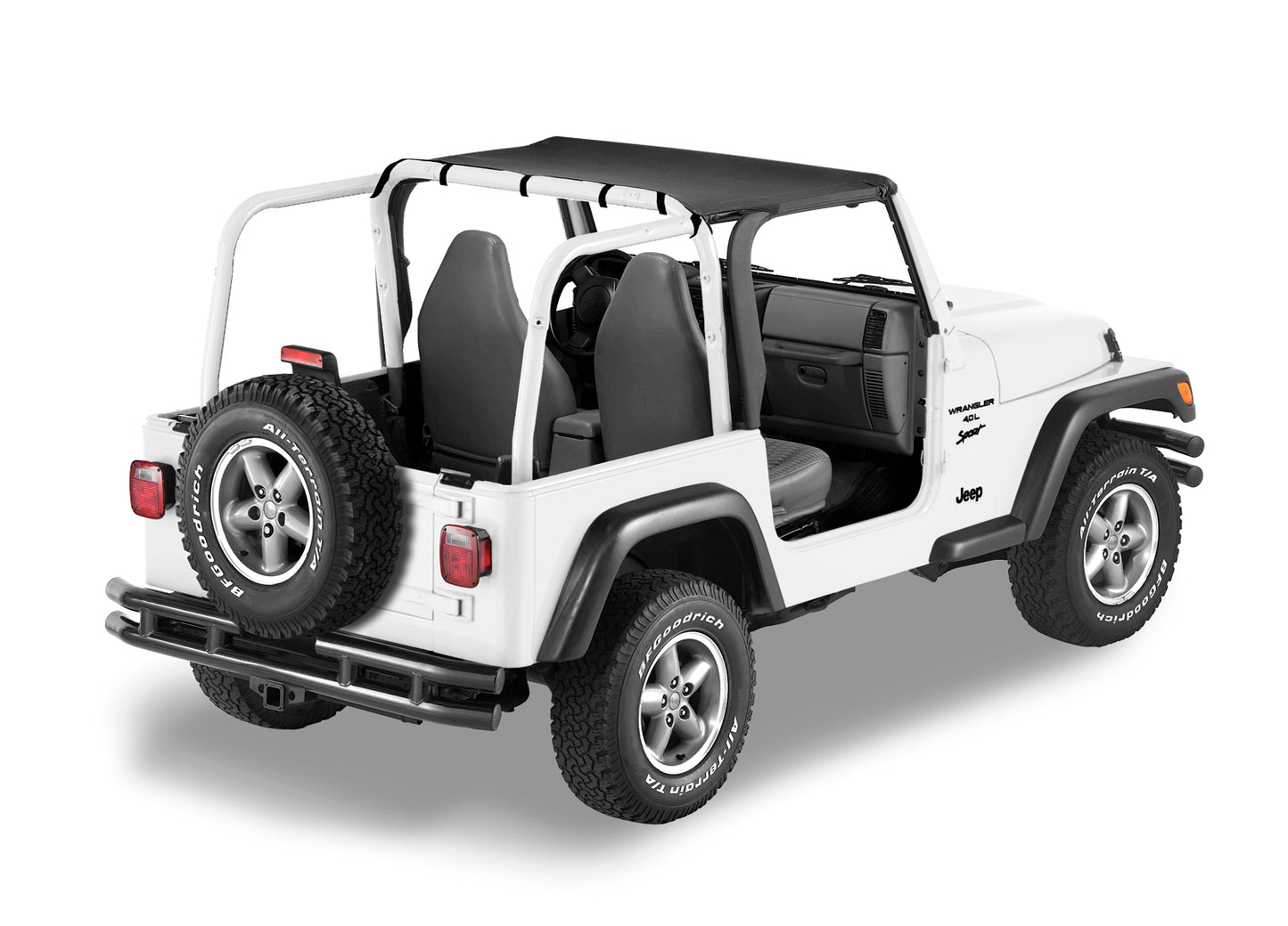 Header Targa Bikini - Jeep '97-02 Wrangler TJ (Black Denim)