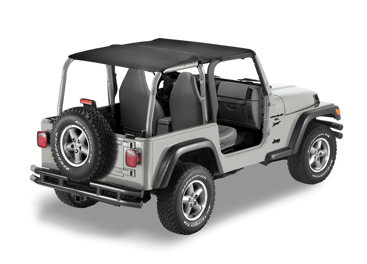 Header Safari Bikini - Jeep '97-02 Wrangler TJ (Black Denim)