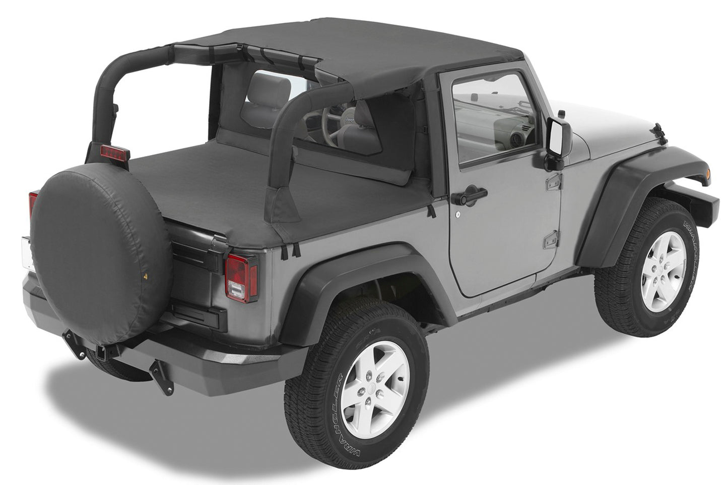 Header Targa Bikini - Jeep '07-09 Wrangler JK 2-Door (Black Diamond)