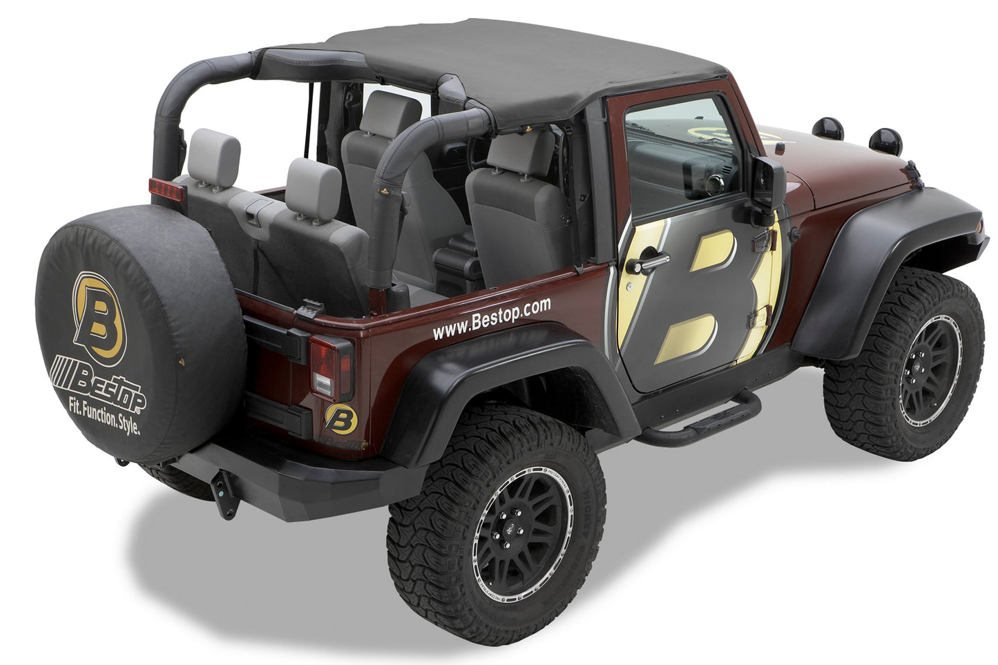 Header Targa Bikini - Jeep '10-18 Wrangler JK 2-Door (Black Diamond)