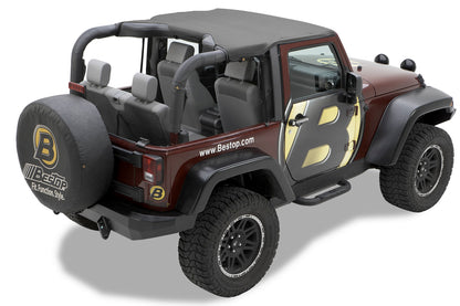 Header Targa Bikini - Jeep '10-18 Wrangler JK 2-Door (Black Diamond)