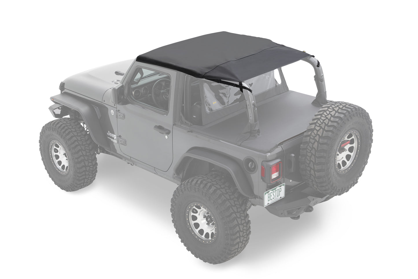 Header Safari Cable Style Bikini - Jeep '18-2023 Wrangler JL 2-Door (Black Diamond)