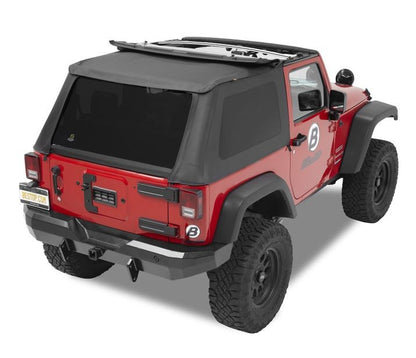 Replace-A-Top For Trektop - Jeep '07-18 Wrangler JK 2-Door (Black Diamond; Tinted Windows; No Door Skins Included)