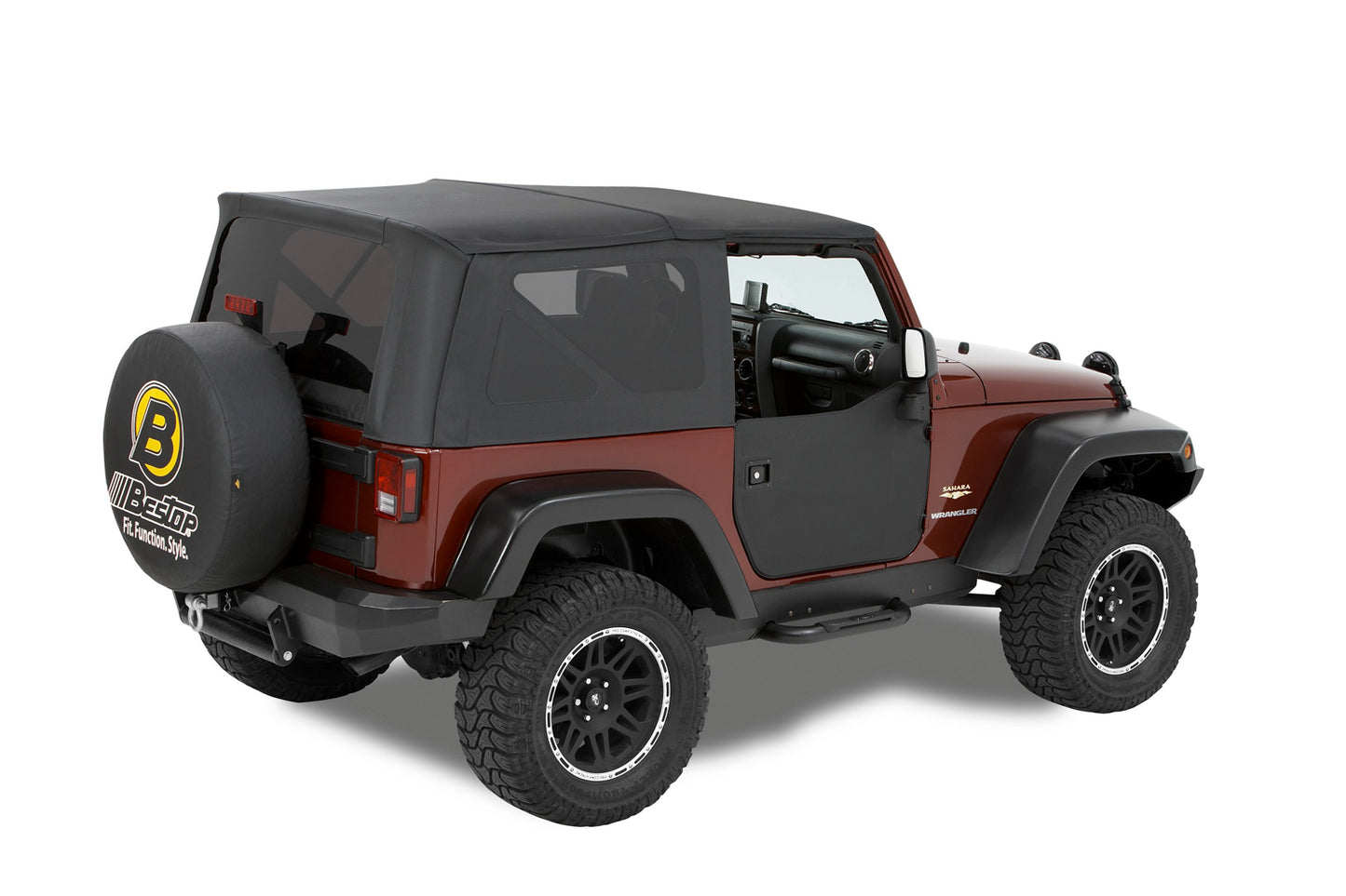 Lower Fabric Doors - Jeep '07-18 Wrangler JK (Front Doors; Black Diamond)