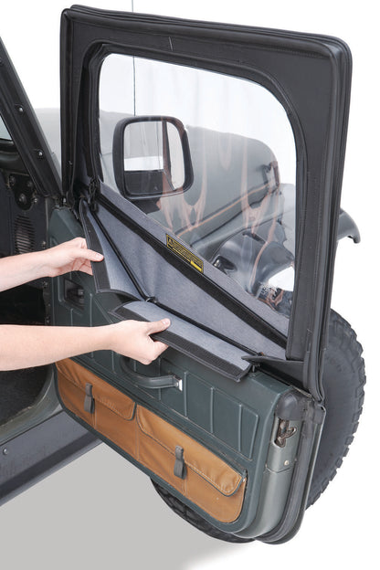 Fabric Door Skins - Jeep '88-95 Wrangler YJ (Black Denim)