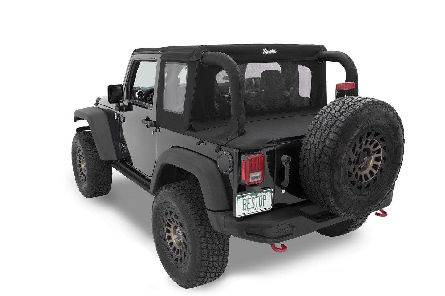 Halftop Soft Top - Jeep '07-18 Wrangler JK 2-Door (Premium Black Twill)