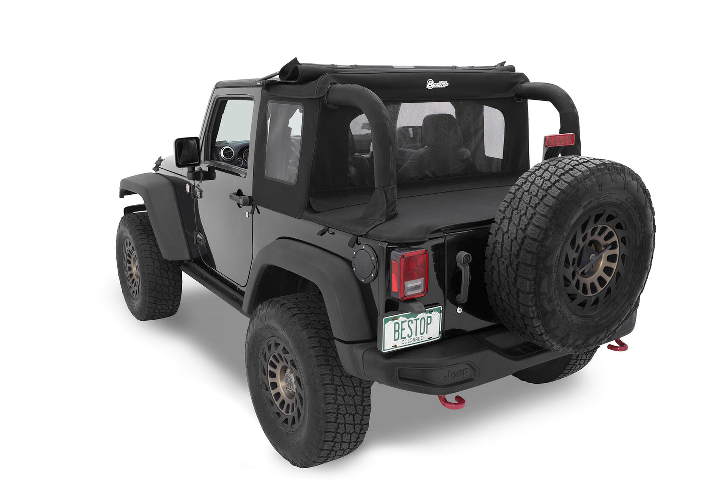 Halftop Soft Top - Jeep '07-18 Wrangler JK 2-Door (Premium Black Twill)