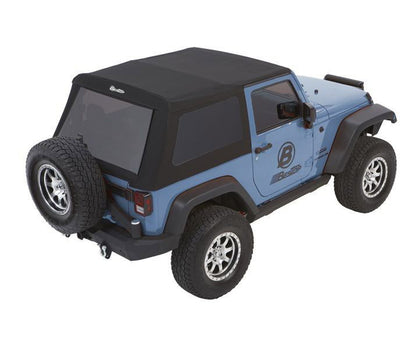 Trektop Glide - Jeep '07-18 Wrangler JK 2-Door (Premium Black Twill)