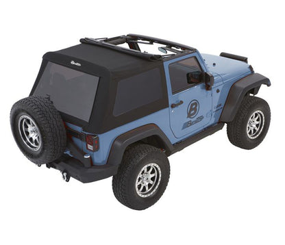 Trektop Glide - Jeep '07-18 Wrangler JK 2-Door (Premium Black Twill)