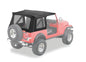 Supertop Classic Skin - Jeep '76-86 CJ7 / '87-95 Wrangler YJ (Black Denim; Clear Windows)