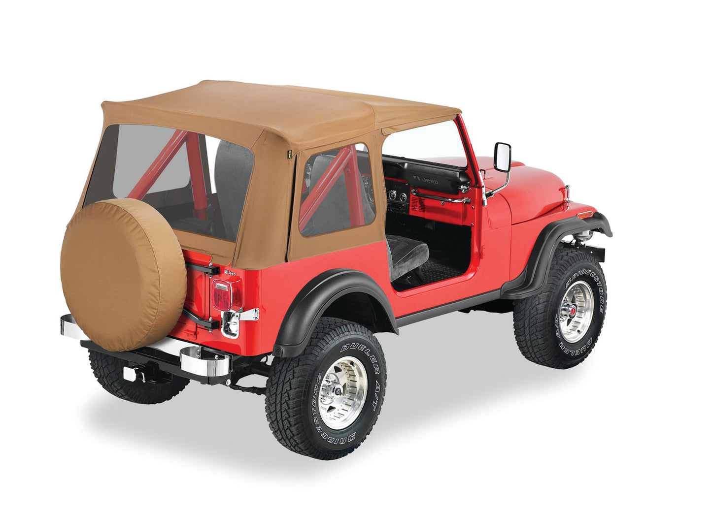 Supertop Classic Skin - Jeep '76-86 CJ7 / '87-95 Wrangler YJ (Spice; Clear Windows)