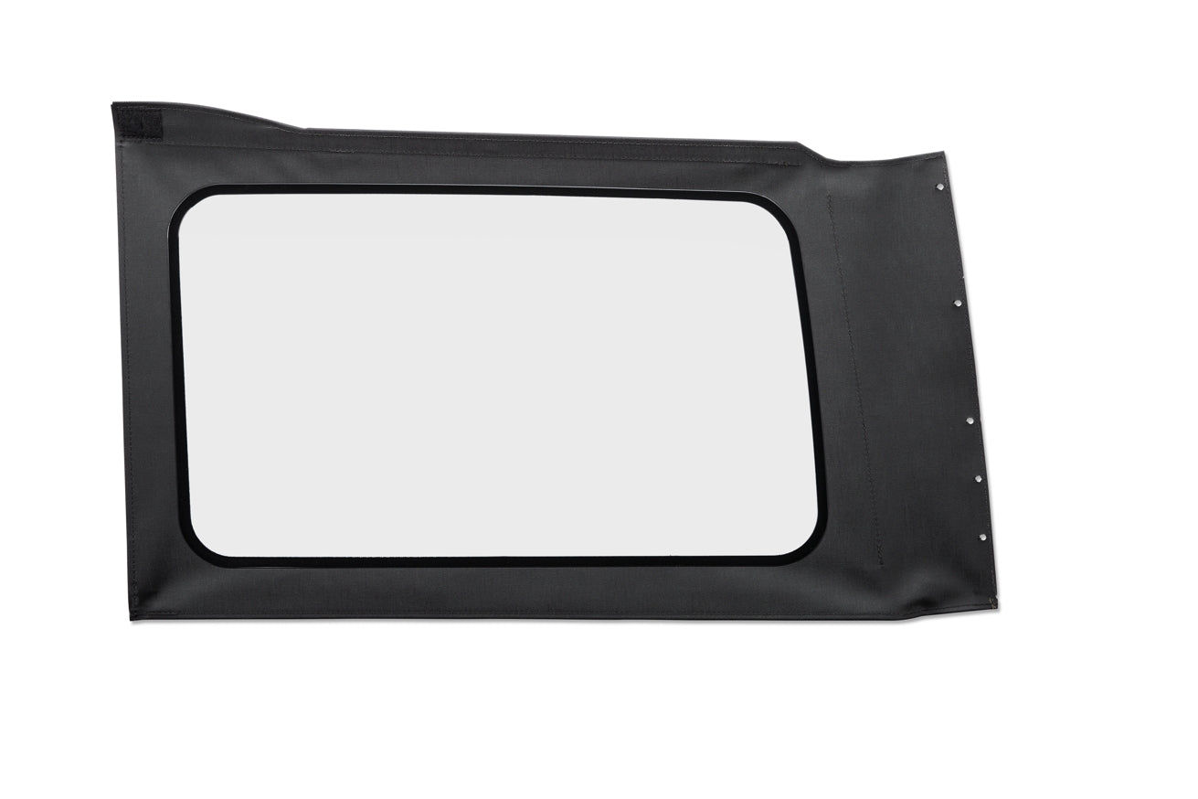 OE JL Replacement Windows - Jeep 2018-26 Wrangler JL (Quarter Left Hand; 4-Door; Black Vinyl; Clear)