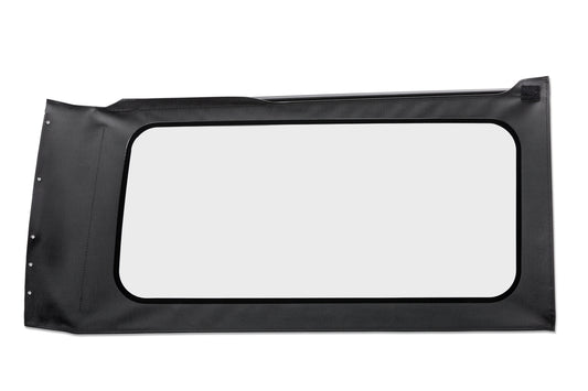 OE JL Replacement Windows - Jeep 2018-26 Wrangler JL (Quarter Right Hand; 2-Door; Black Vinyl; Clear)