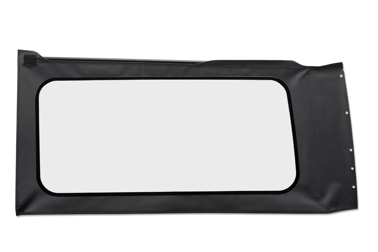 OE JL Replacement Windows - Jeep 2018-26 Wrangler JL (Quarter Left Hand; 2-Door; Black Vinyl; Clear)
