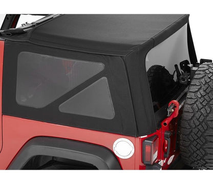 Window Set - Jeep '07-18 Wrangler JK 2-Door (Premium Black Twill  Fits Supertop 54822 Or Replace-A-Top 79846)