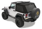 Replace-A-Top For Trektop - Jeep '07-18 Wrangler JK 2-Door (Premium Black Twill; Tinted Windows; No Door Skins Included)