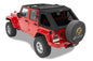 Replace-A-Top For Trektop - Jeep '07-18 Wrangler JK 4-Door (Premium Black Twill; Tinted Windows; No Door Skins Included)