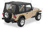 Replace-A-Top For OEM - Jeep '88-95 Wrangler YJ (Black Sailcloth; Clear Windows; Upper Door Skins Included)