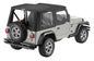 Replace-A-Top For OEM - Jeep '97-02 Wrangler TJ (Black Sailcloth; Clear Windows; Upper Door Skins Included)