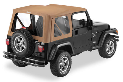 Replace-A-Top For OEM - Jeep '97-02 Wrangler TJ (Spice Sailcloth; Clear Windows; No Door Skins Included)