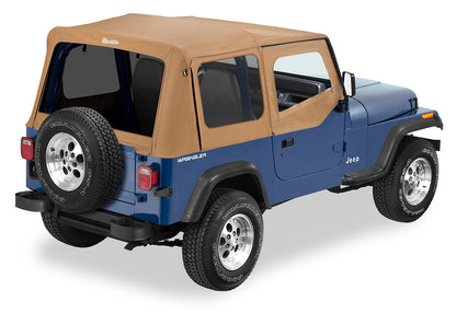 Replace-A-Top For OEM - Jeep '88-95 Wrangler YJ (Spice Sailcloth; Tinted Windows; Upper Door Skins Included)