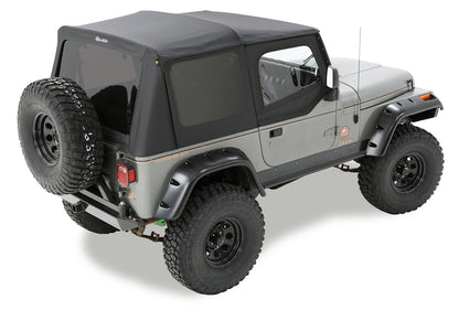 Replace-A-Top For OEM - Jeep '03-06 Wrangler TJ Exc. Unlimited (Black Diamond Sailcloth; Tinted Windows; Upper Door Skins Included)