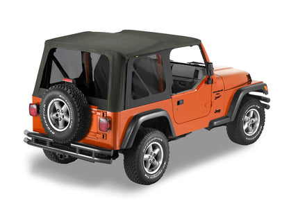 Replace-A-Top For OEM - Jeep '03-06 Wrangler TJ Exc. Unlimited (Black Diamond Sailcloth; Tinted Windows; No Door Skins Included)