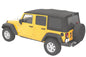 Replace-A-Top For OEM - Jeep '10-18 Wrangler JK 4-Door (Black Diamond Sailcloth; Tinted Windows; No Door Skins Included)