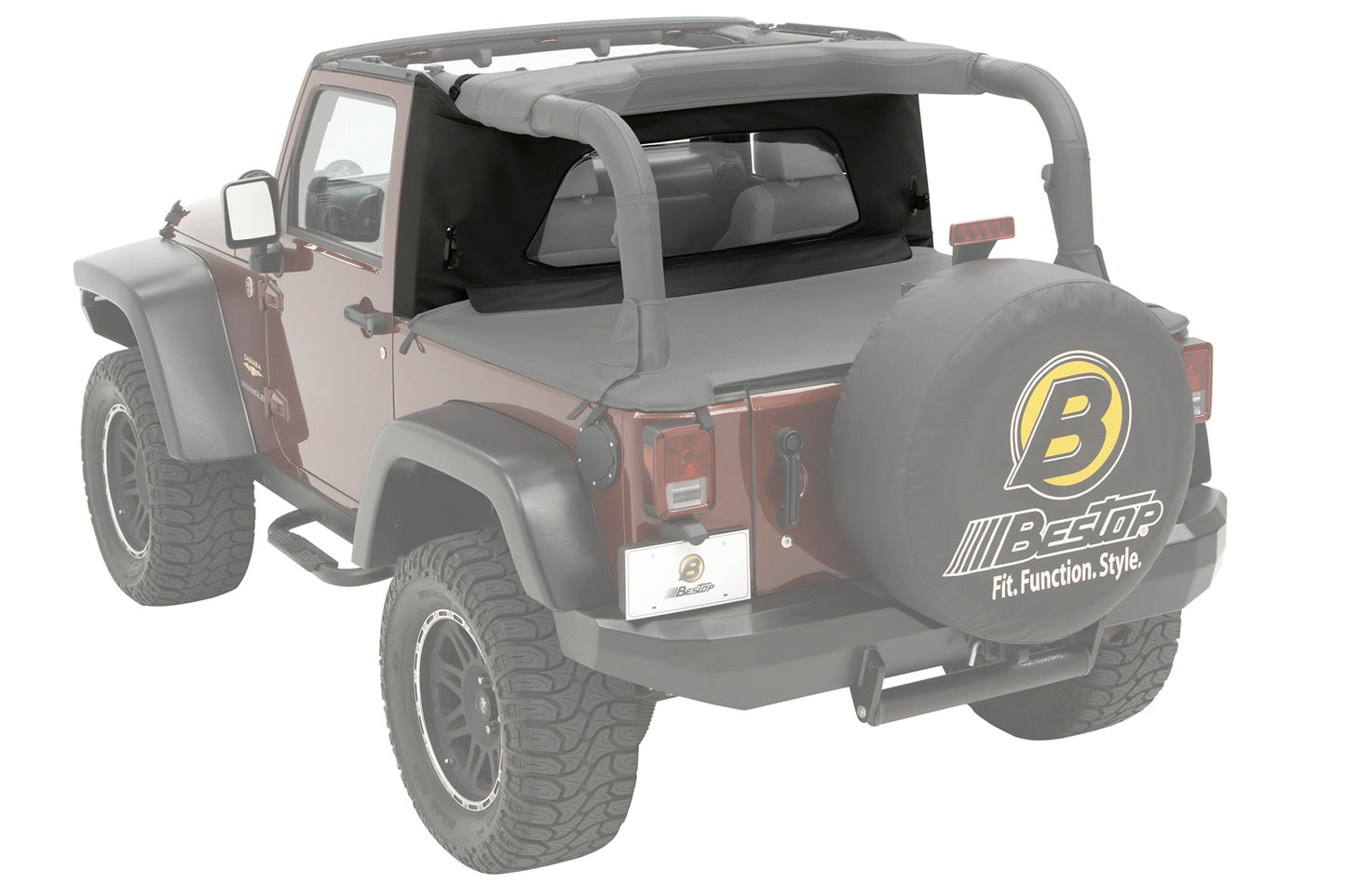 Wrap-Around Windjammer - Jeep '03-06 Wrangler TJ (Black Diamond)