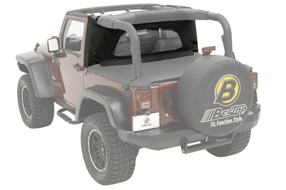Wrap-Around Windjammer - Jeep '07-18 Wrangler JK 2-Door (Black Diamond)