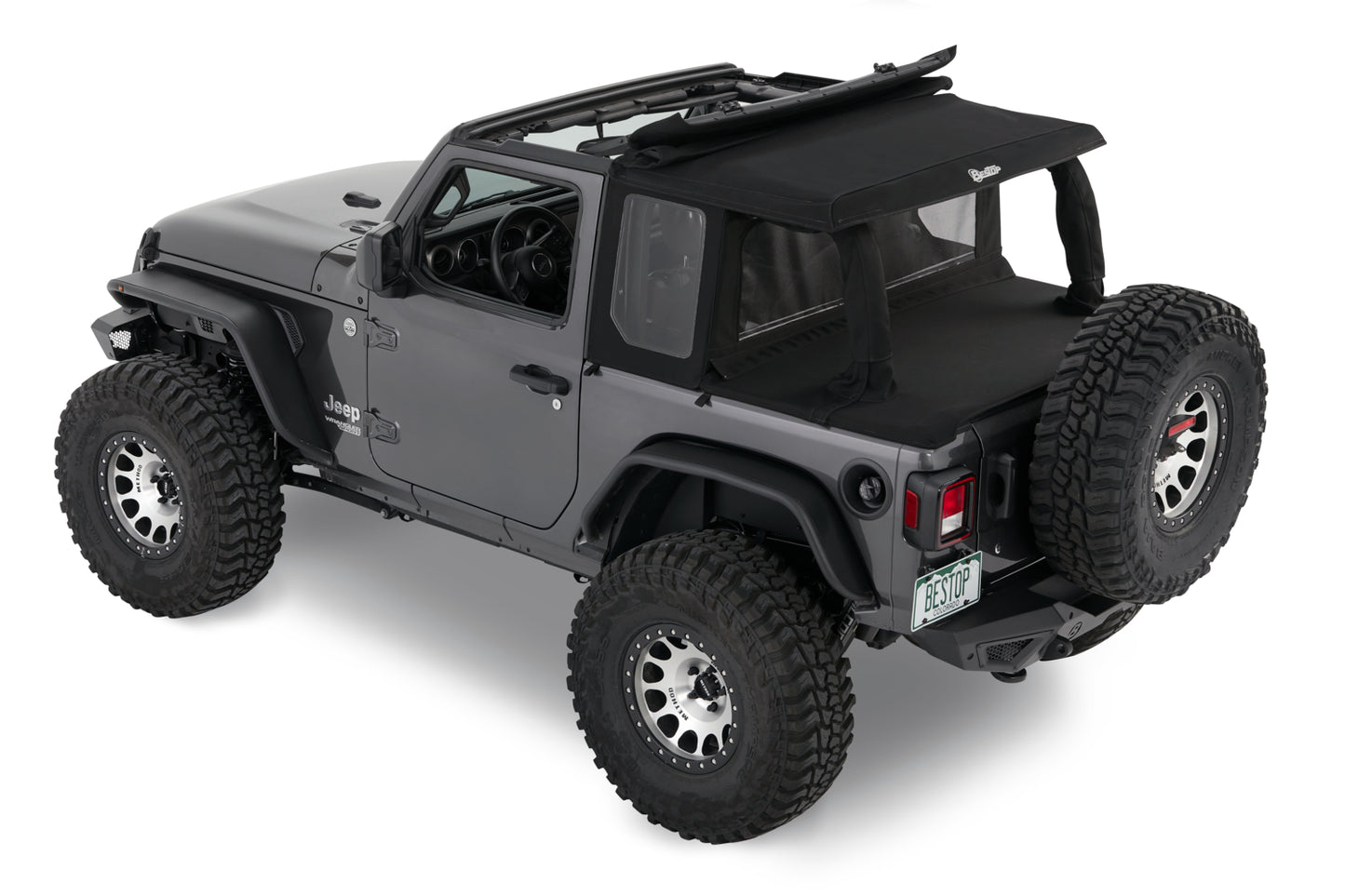 Halftop Conversion Kit - Jeep '18-26 Wrangler JL 2-Door (Premium Black Twill)