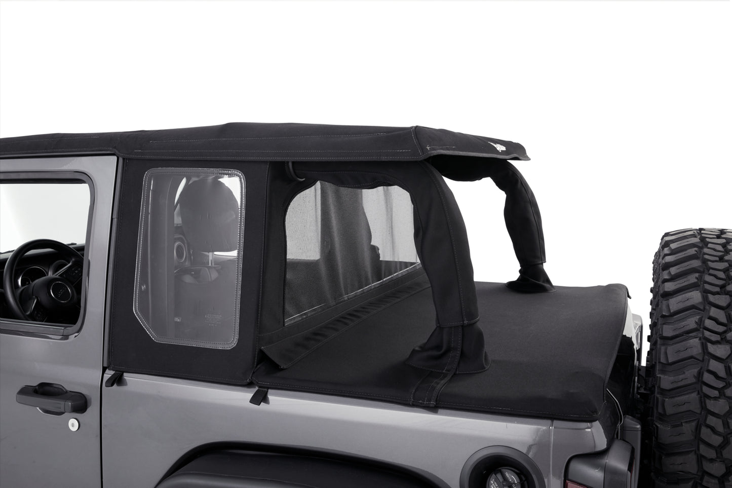 Halftop Conversion Kit - Jeep '18-26 Wrangler JL 2-Door (Premium Black Twill)
