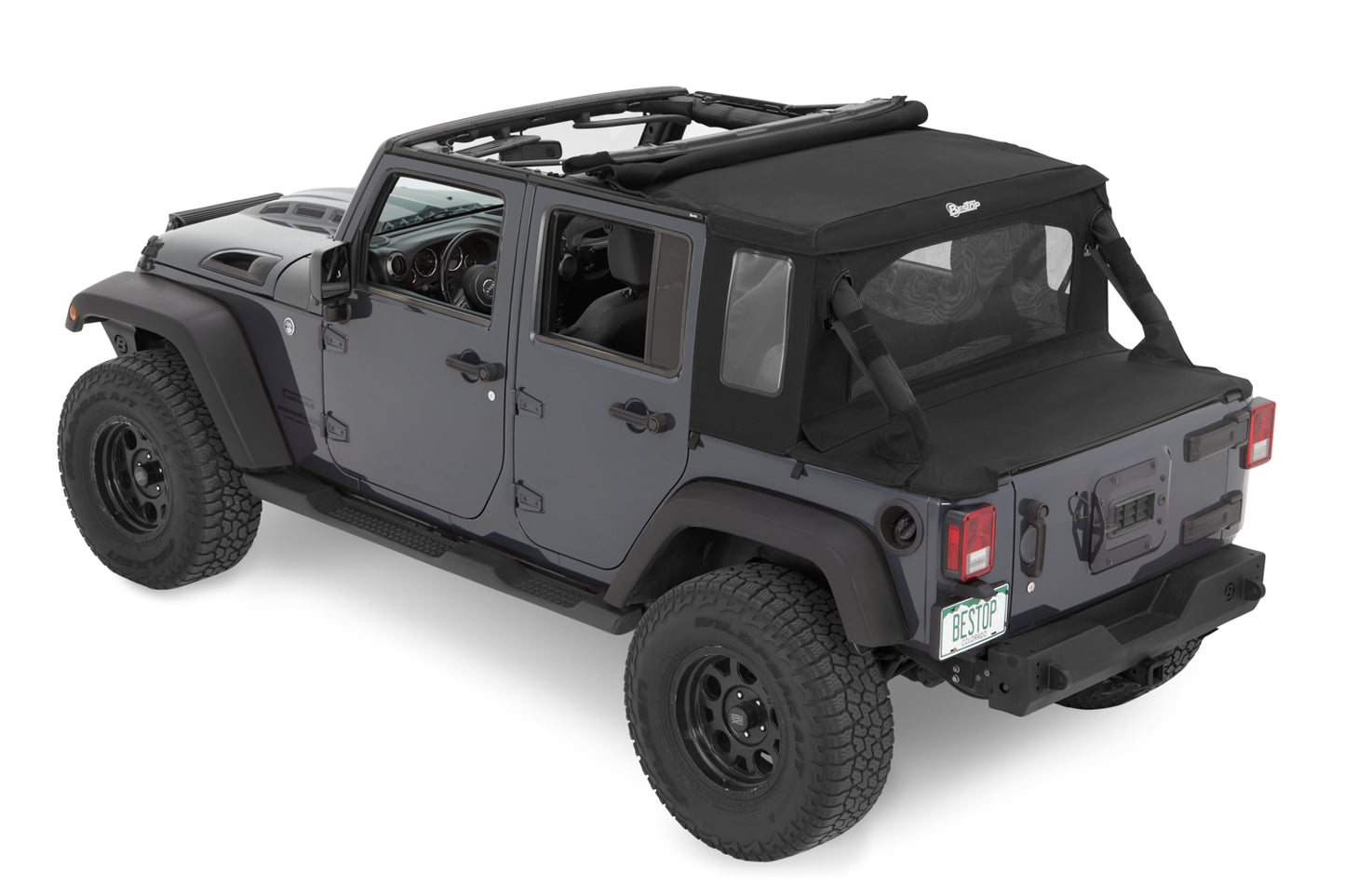 Halftop Conversion Kit - Jeep '07-18 Wrangler JK 4-Door (Black Diamond)