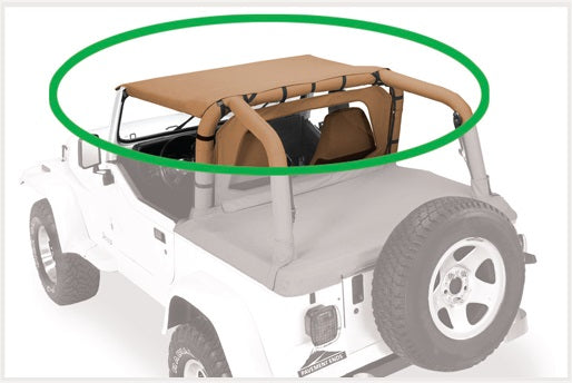 Sun Cap Plus - '07-18 Wrangler JK 2-Door (Black Diamond)