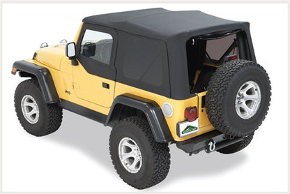 Replay OEM Replacement Top - '89-94 Tracker/Sidekick (Black Denim; Clear Windows)