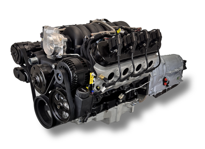 BluePrint Engines GM LS Compatible 376 C.i. Engine And ZF-8 Speed Automatic Transmission - Standard Edition Builder Series - Black Pulley Kit - BluePrint Engines Calibrated ECU